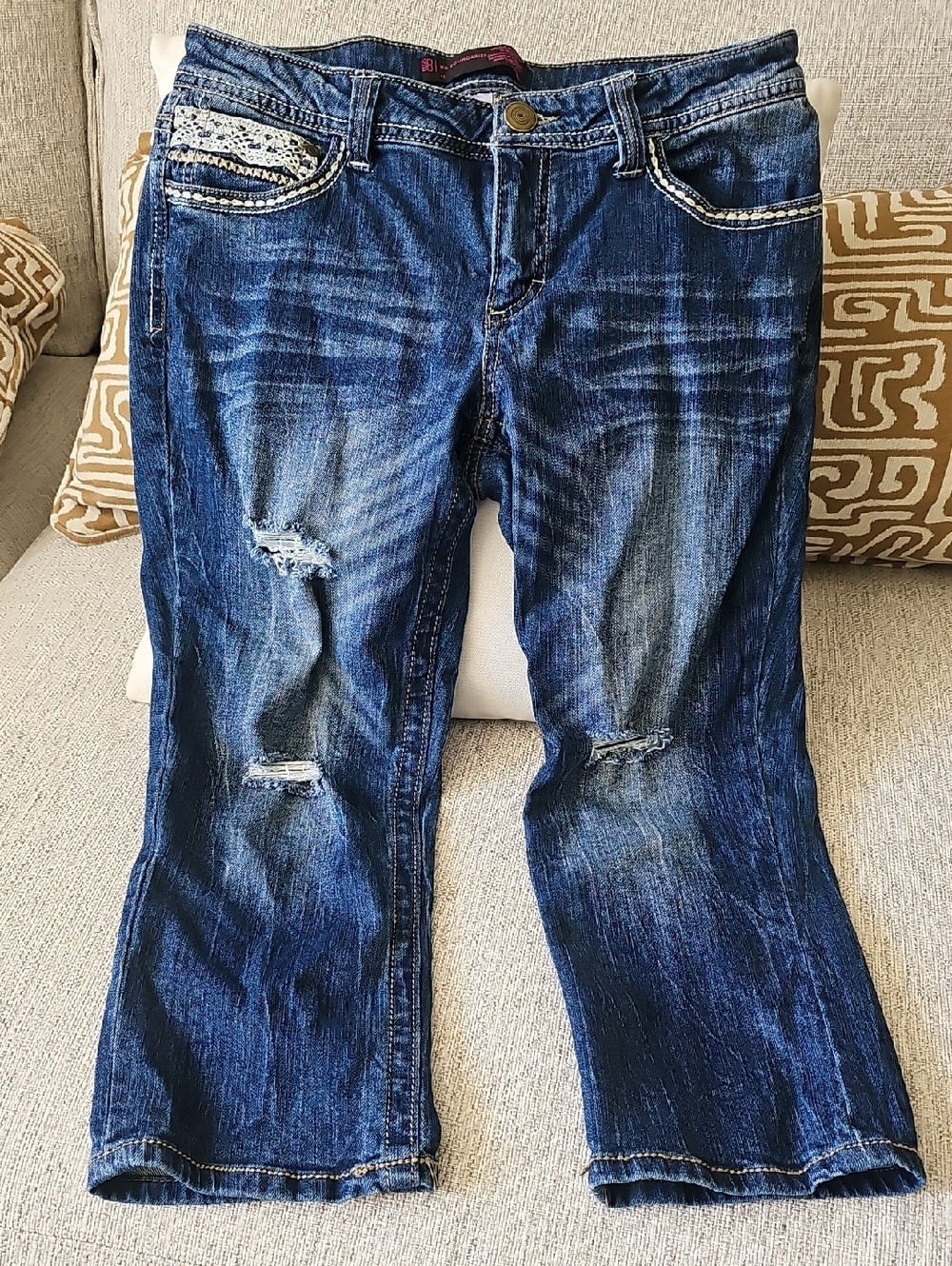 Denim Capri Pants Women's